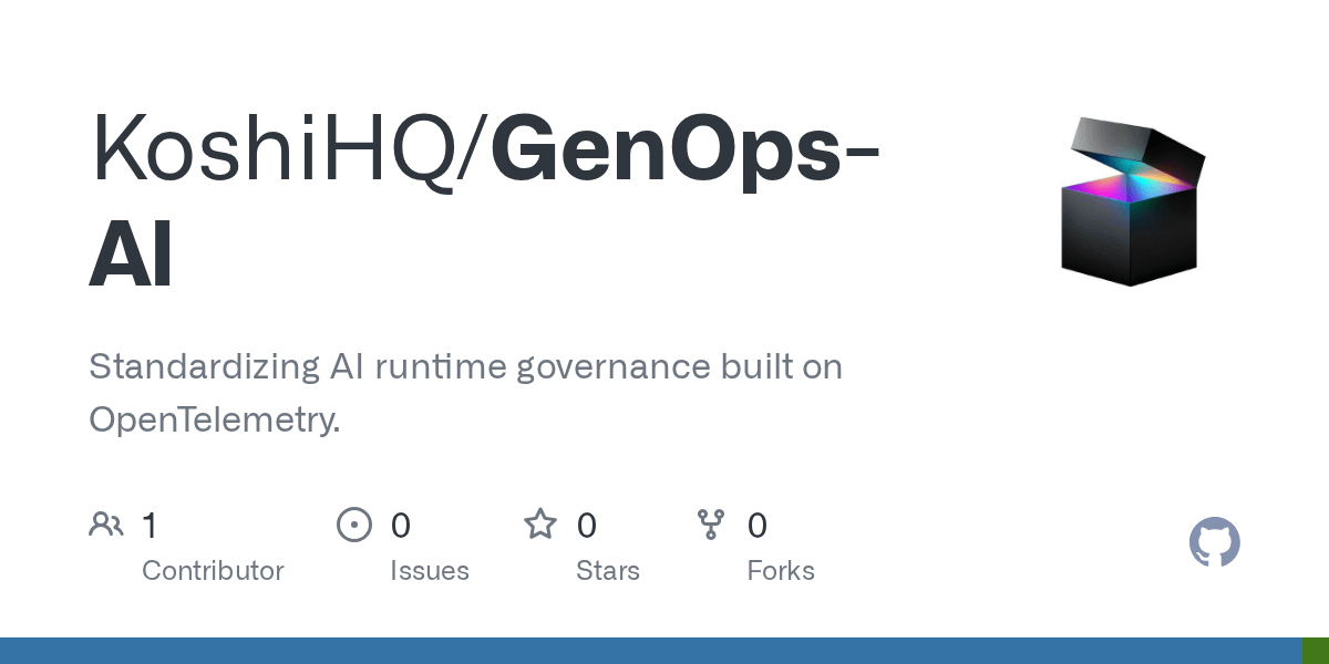 GenOps AI:开源运行时治理框架